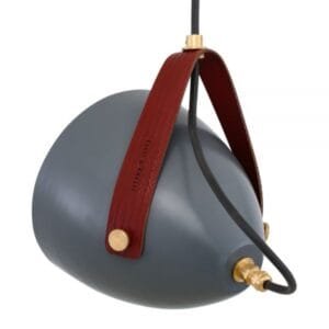 Lambeth IP65 Pendant with Rescued Fire-hose Strap Brass Pendants Great Lighting UK Ltd